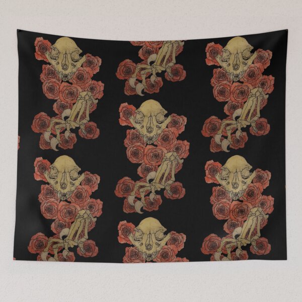 Item preview, Cat and Roses designed and sold by onyxoracle.