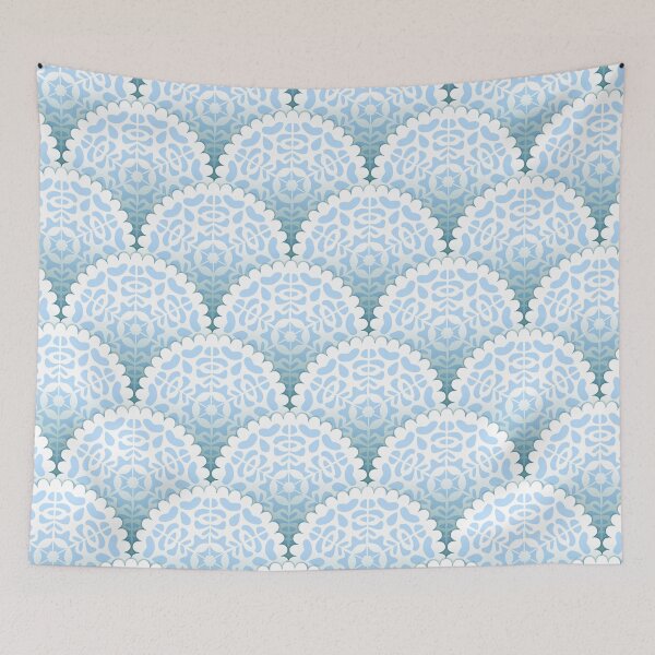 Item preview, Paper snowflake blue and white pattern designed and sold by natalyon.