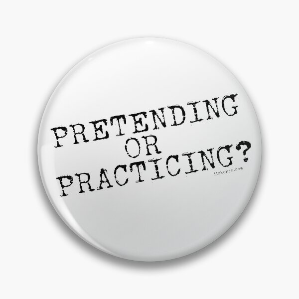 Item preview, pretending or practicing black slky text dizkorce designed and sold by Dizkorce.