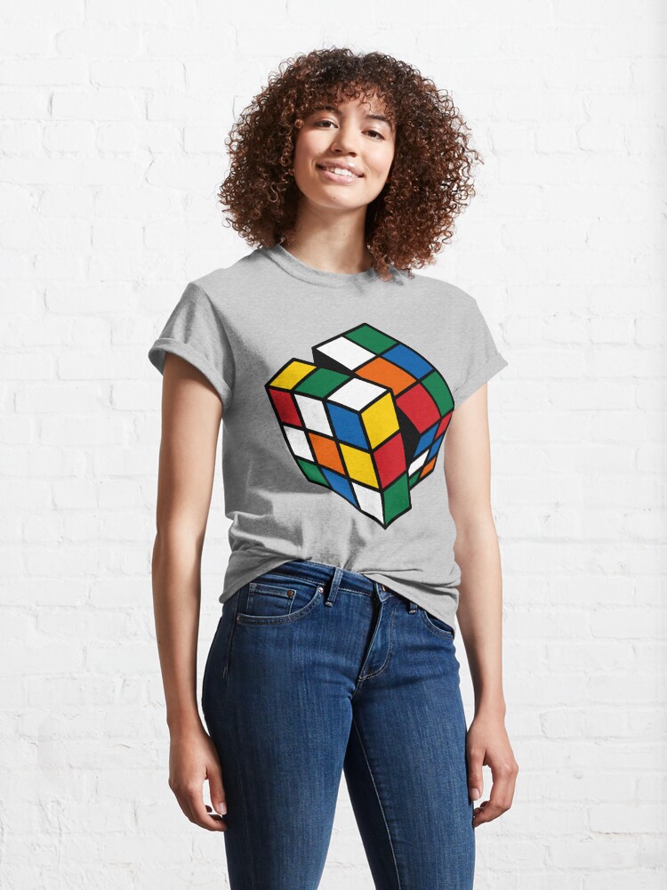 Alternate view of Rubik's Cube - Cuber Solving - Cubing Habit Classic T-Shirt