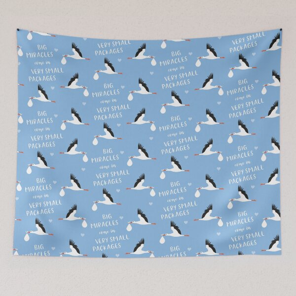 Item preview, Big miracles come in small packages - light blue designed and sold by kobyakov.