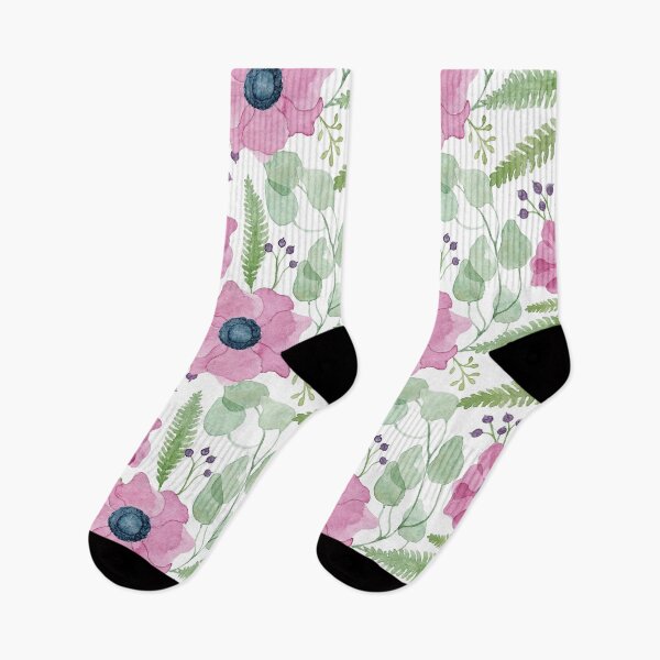 Item preview, Pink watercolor anemones pattern designed and sold by helga-wigandt.