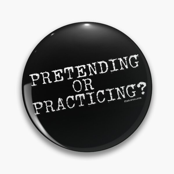 Item preview, pretending or practicing white shad text dizkorce designed and sold by Dizkorce.