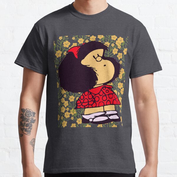 Mafalda and flowers Camiseta clásica