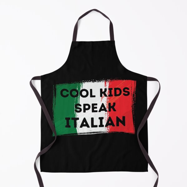 Item preview, COOL KIDS SPEAK ITALIAN Language Quote Flag designed and sold by a-little-ink.
