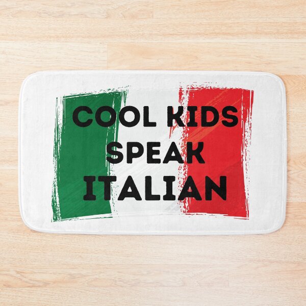 Item preview, COOL KIDS SPEAK ITALIAN Language Quote Flag designed and sold by a-little-ink.