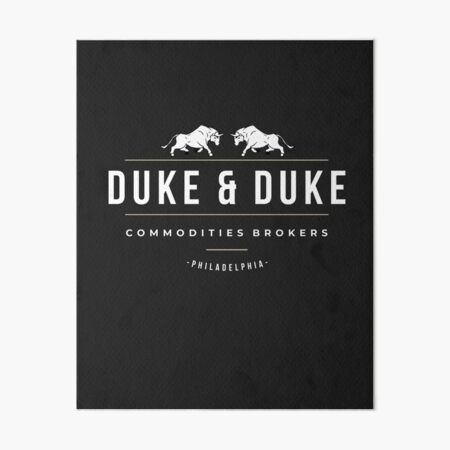 Duke & Duke - Commodities Brokers - modern vintage logo Art Board Print