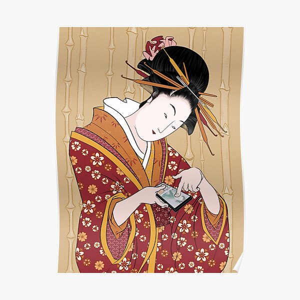 Modern geisha Ukiyo-e Poster