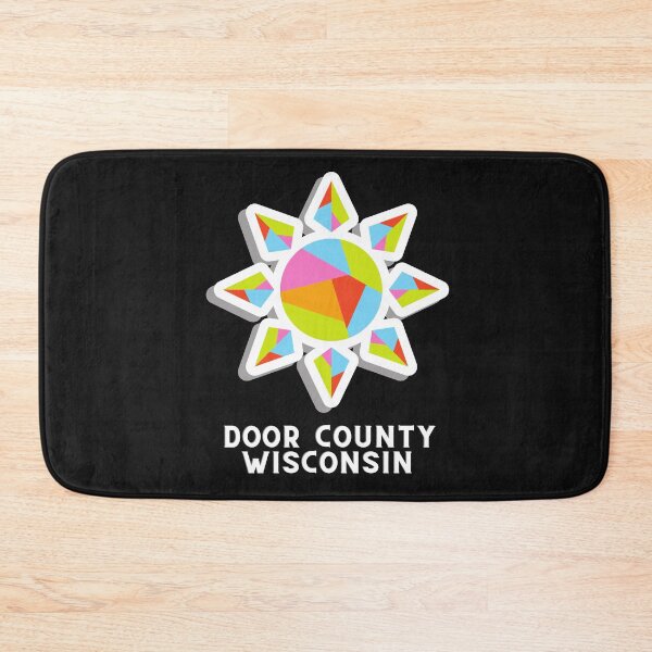 Item preview, Door County Wisconsin Mosaic Colorful Sun Camping Outdoors RVing Hiking Graphic Drawing Design Lake Michigan Travel Vacation Camping designed and sold by fineartprints1.