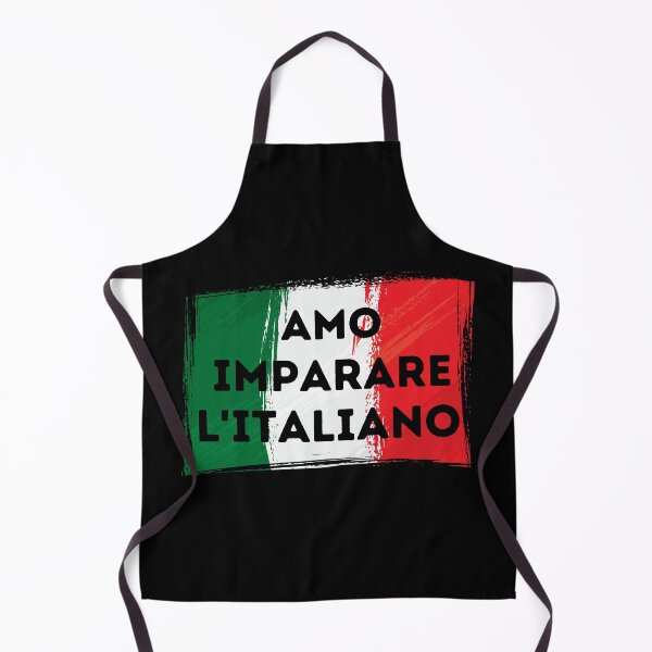 Aperçu de l'œuvre J'aime apprendre l'italien citation drapeau créée et vendue par a-little-ink.
