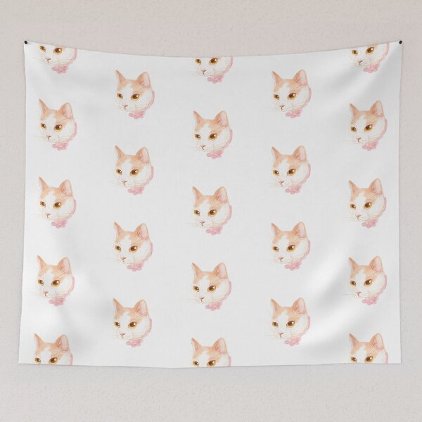 Item preview, Water Colour Cat w Flower Colar designed and sold by ProjecTees.