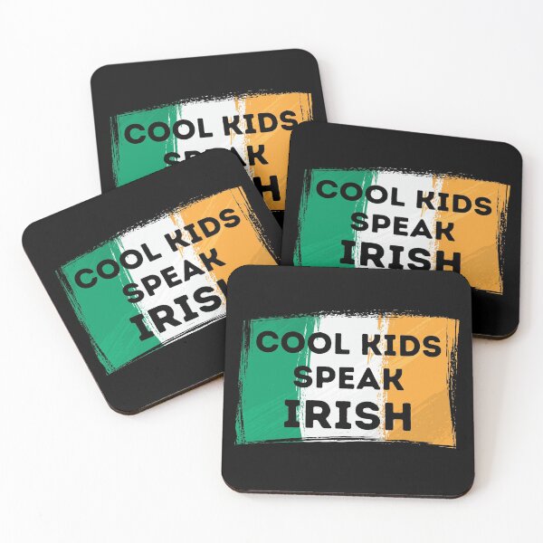 Item preview, COOL KIDS SPEAK IRISH Gaelic Language Quote Flag designed and sold by a-little-ink.