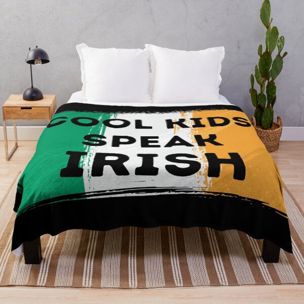 Item preview, COOL KIDS SPEAK IRISH Gaelic Language Quote Flag designed and sold by a-little-ink.
