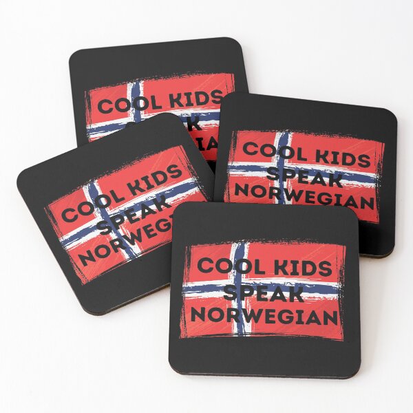 Item preview, COOL KIDS SPEAK NORWEGIAN Language Quote Flag designed and sold by a-little-ink.