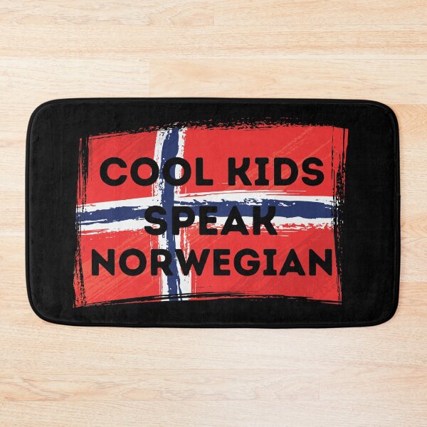 Item preview, COOL KIDS SPEAK NORWEGIAN Language Quote Flag designed and sold by a-little-ink.