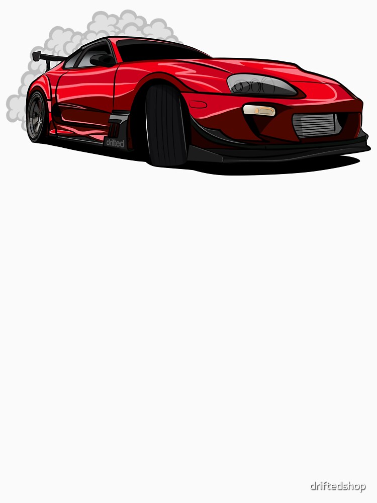 Thumbnail 7 of 7, Classic T-Shirt, Toyota Supra Drift Car - Drifted Exclusive designed and sold by driftedshop.