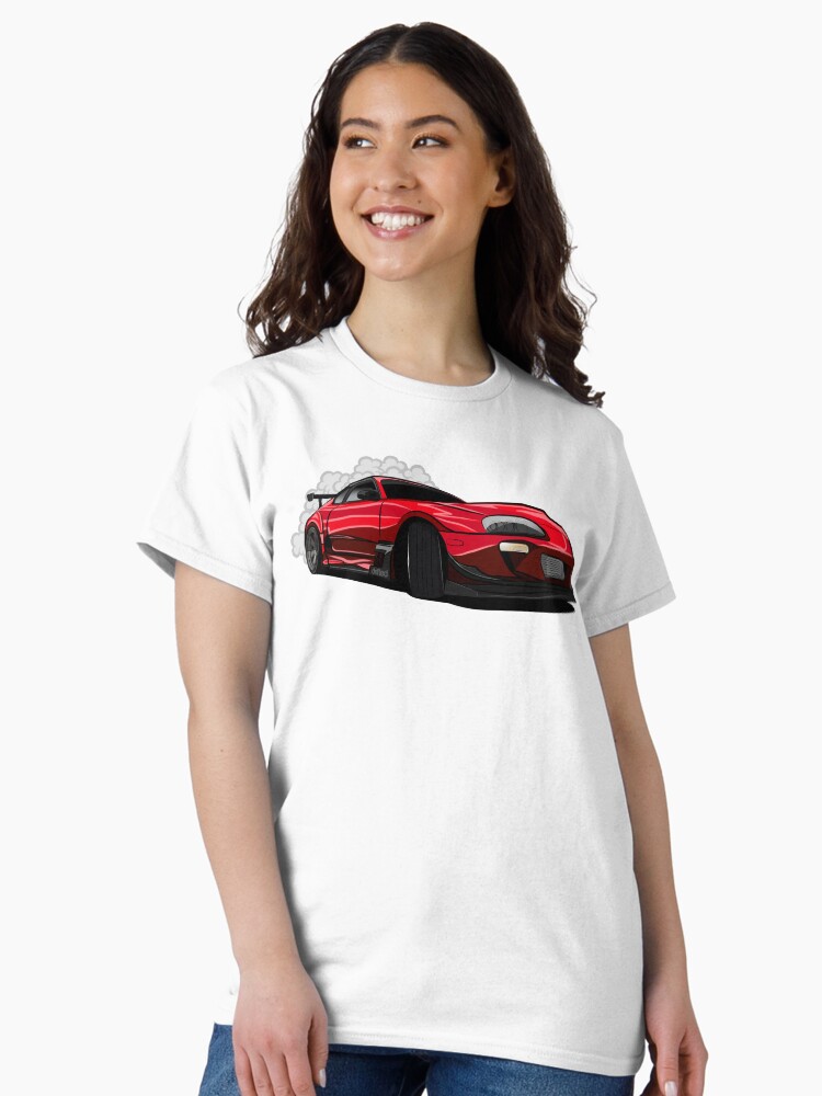 Thumbnail 1 of 7, Classic T-Shirt, Toyota Supra Drift Car - Drifted Exclusive designed and sold by driftedshop.