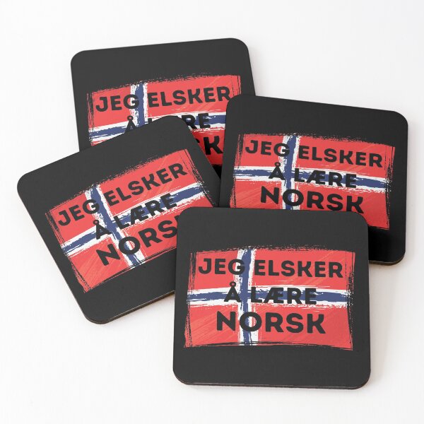 Item preview, I LOVE LEARNING NORWEGIAN Language Quote Flag designed and sold by a-little-ink.