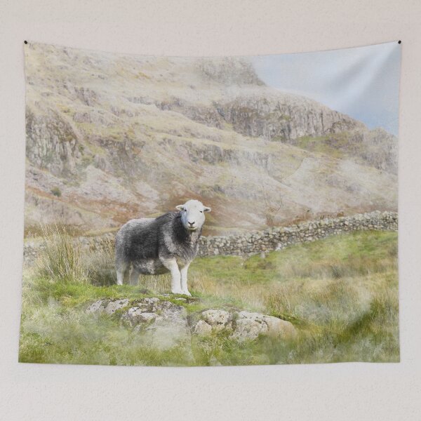 Item preview, Herdwick Sheep Landscape Watercolour Photograph designed and sold by Jane Stanley Photography.