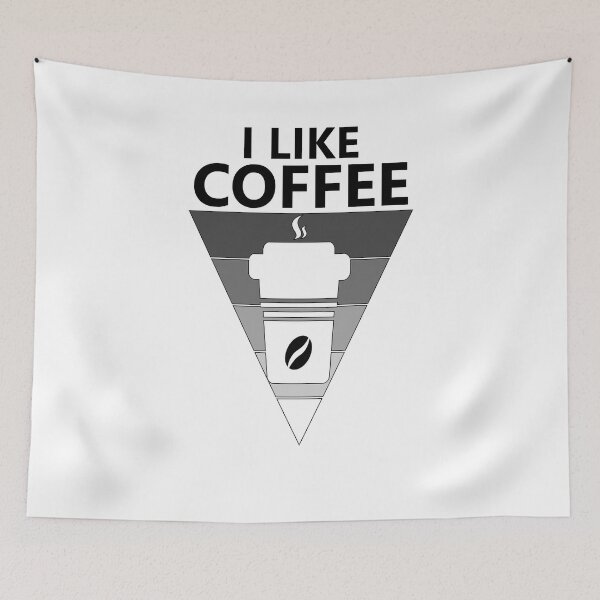 Item preview, I Like Coffee - Vintage Inspired Design in Grayscale designed and sold by LovenLaughter.