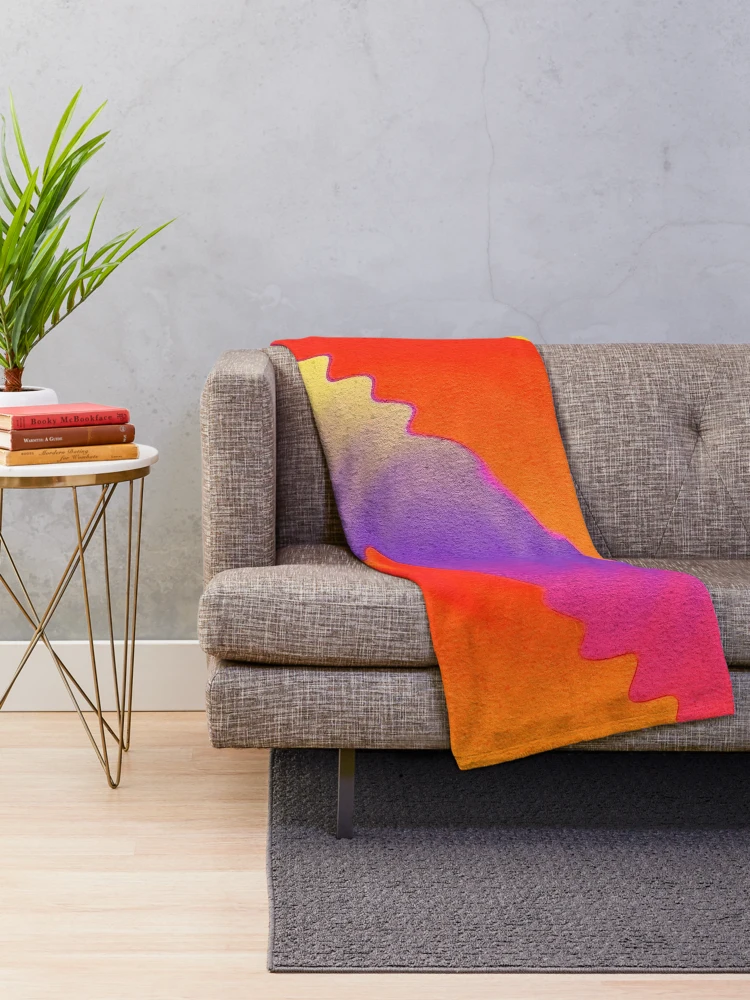 Thumbnail 2 of 6, Throw Blanket, Rainbow Ripples designed and sold by PatternPalace.