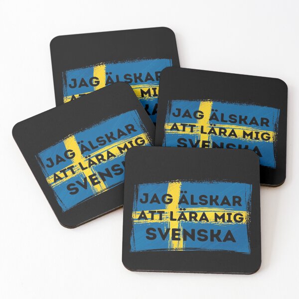 Item preview, I LOVE LEARNING SWEDISH Language Quote Flag designed and sold by a-little-ink.