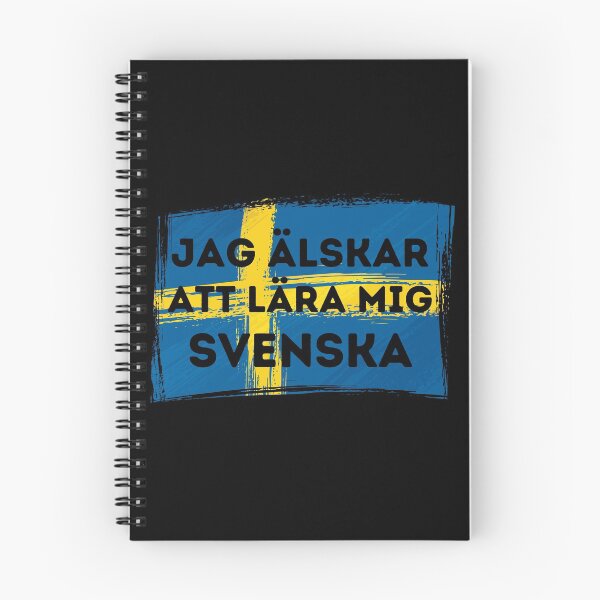 Item preview, I LOVE LEARNING SWEDISH Language Quote Flag designed and sold by a-little-ink.