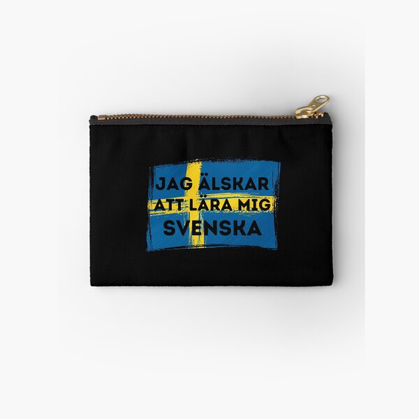 Item preview, I LOVE LEARNING SWEDISH Language Quote Flag designed and sold by a-little-ink.