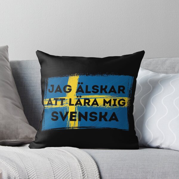 Item preview, I LOVE LEARNING SWEDISH Language Quote Flag designed and sold by a-little-ink.