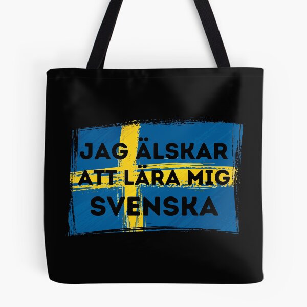 Item preview, I LOVE LEARNING SWEDISH Language Quote Flag designed and sold by a-little-ink.