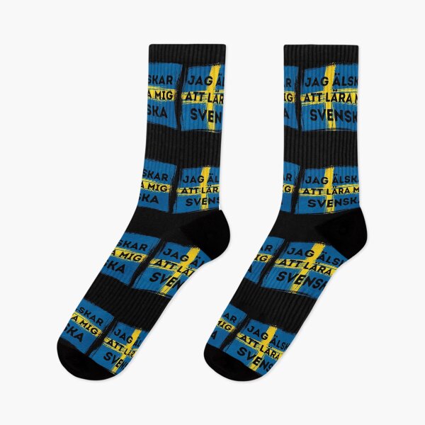 Item preview, I LOVE LEARNING SWEDISH Language Quote Flag designed and sold by a-little-ink.