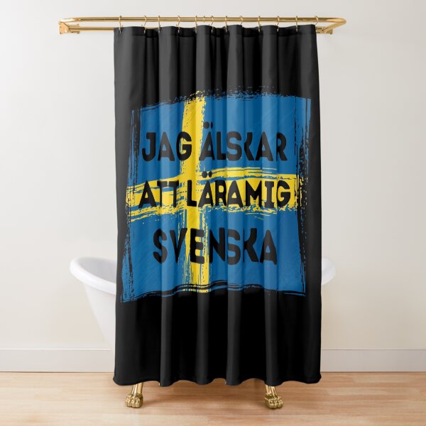 Item preview, I LOVE LEARNING SWEDISH Language Quote Flag designed and sold by a-little-ink.