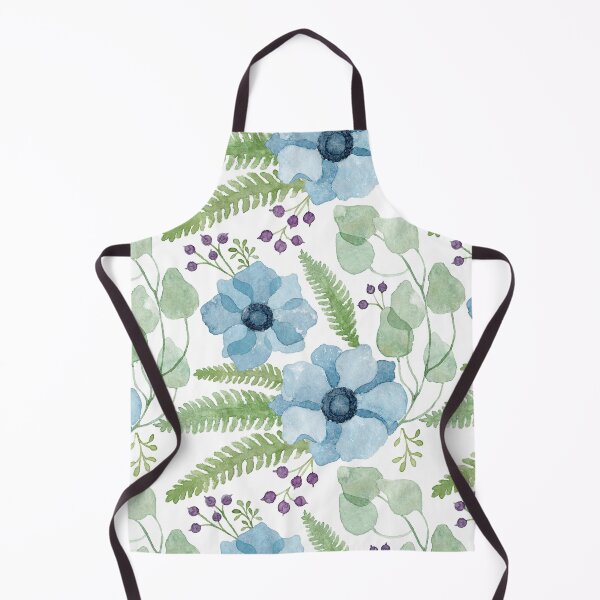 Item preview, Blue watercolor anemones pattern designed and sold by helga-wigandt.