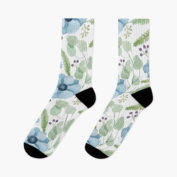 Artikelvorschau, Blue watercolor anemones pattern entworfen und verkauft von helga-wigandt.