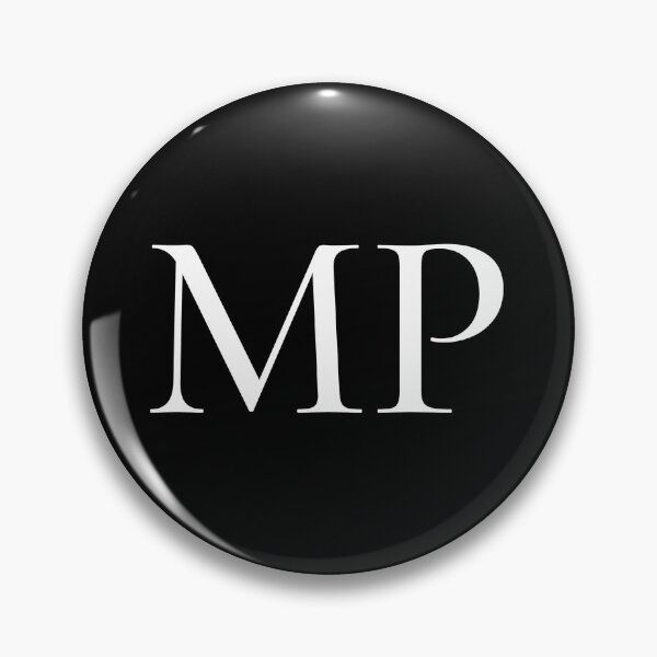 Item preview, MP black and white initials monogramed designed and sold by Abbara.