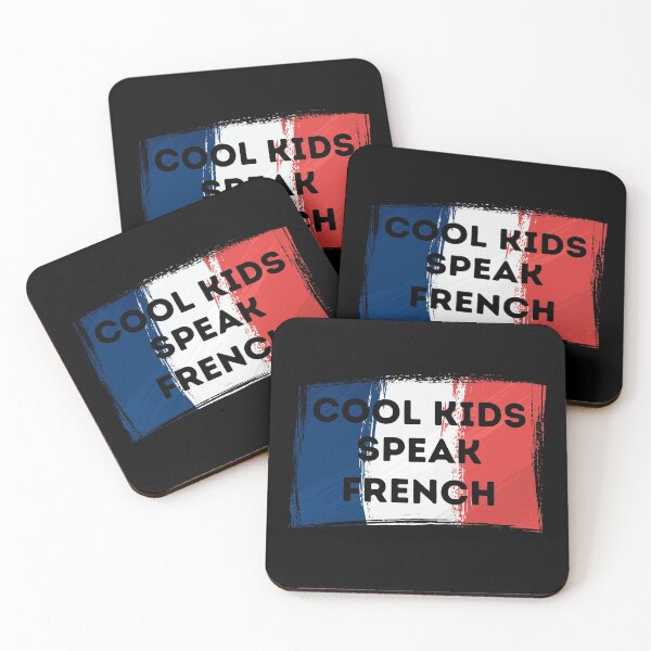 Item preview, COOL KIDS SPEAK FRENCH Language Quote Flag designed and sold by a-little-ink.