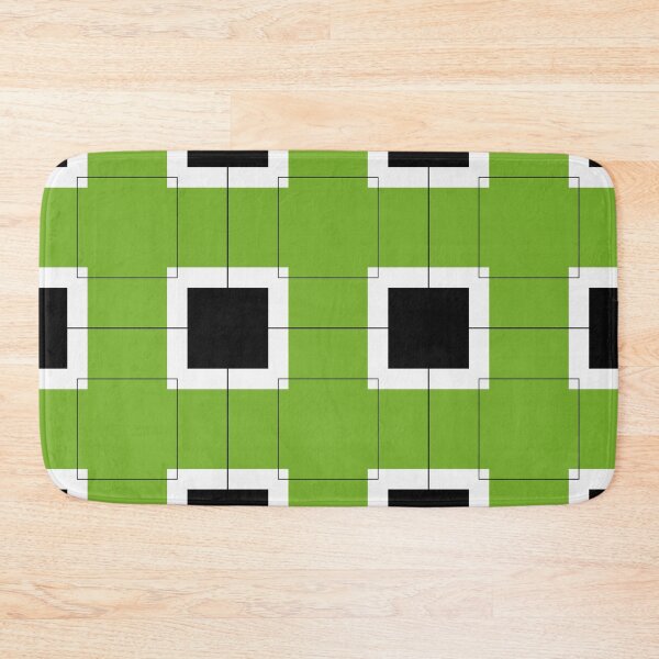 Item preview, Black Hairline Squares in Light Green designed and sold by Istvan Ocztos.