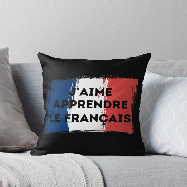 Item preview, I LOVE LEARNING FRENCH Language Quote Flag designed and sold by a-little-ink.
