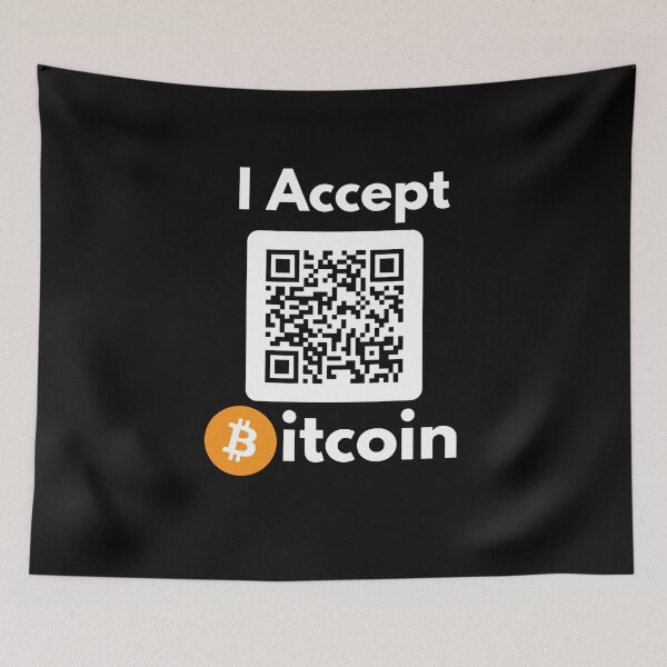 Item preview, I Accept Bitcoin QR Code Original designed and sold by Cryptohaven.
