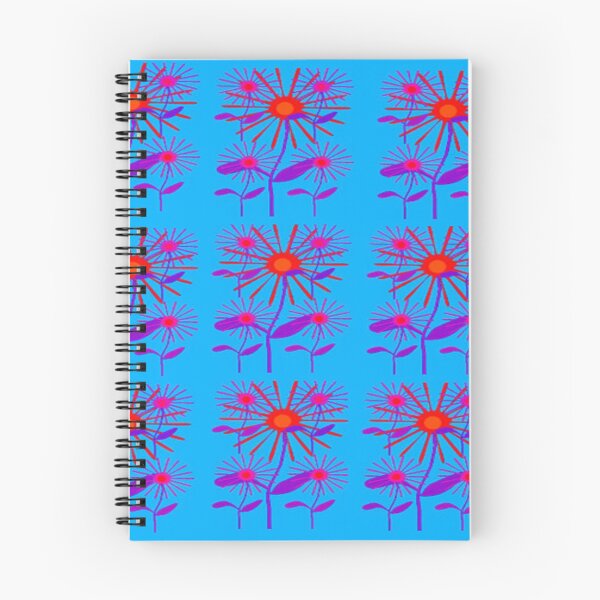 Item preview, Abstract floral print on blue designed and sold by tetibright.