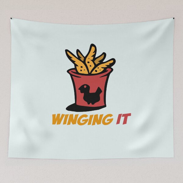 Item preview, Winging it - national fast food day design designed and sold by wingdingr.