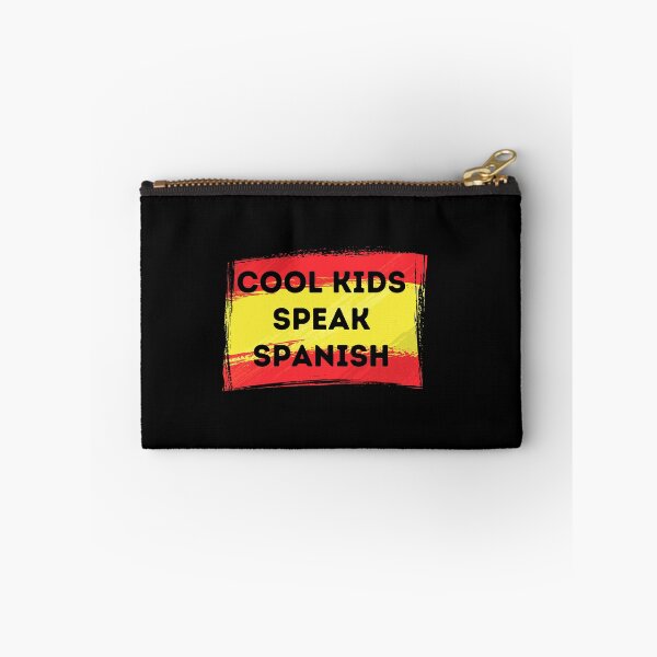 Item preview, COOL KIDS SPEAK SPANISH Language Quote Flag designed and sold by a-little-ink.