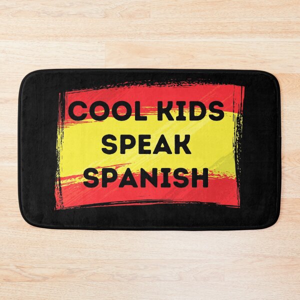 Item preview, COOL KIDS SPEAK SPANISH Language Quote Flag designed and sold by a-little-ink.
