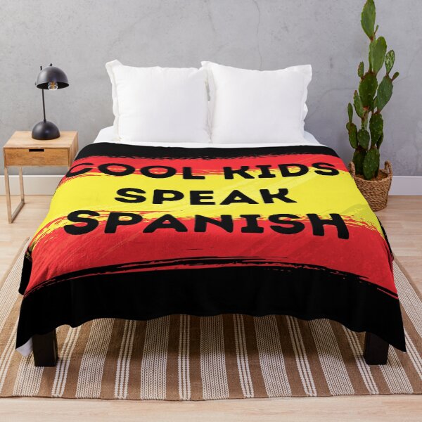 Item preview, COOL KIDS SPEAK SPANISH Language Quote Flag designed and sold by a-little-ink.