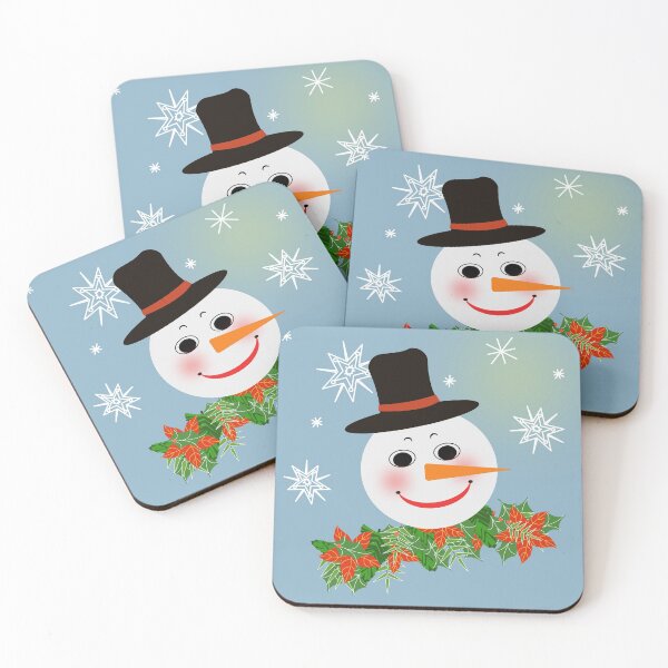 Item preview, Jolly snowman Christmas mask designed and sold by designInk.