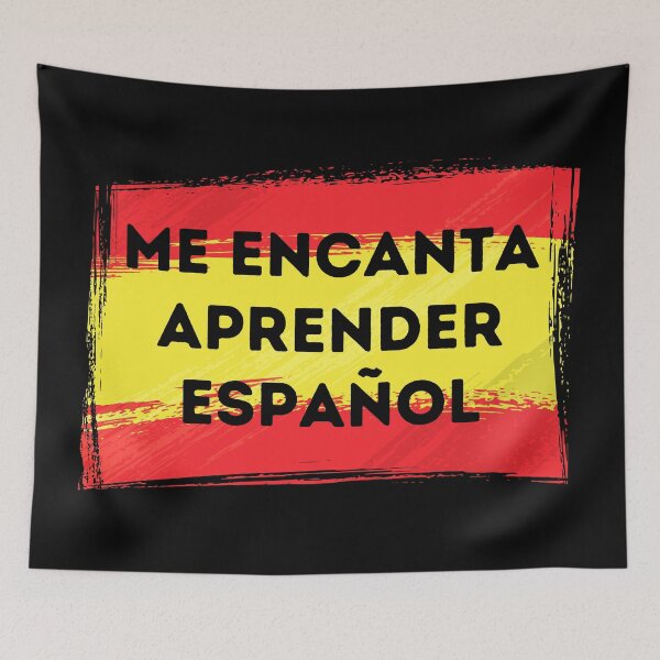 Item preview, I LOVE LEARNING SPANISH Language Quote Flag designed and sold by a-little-ink.