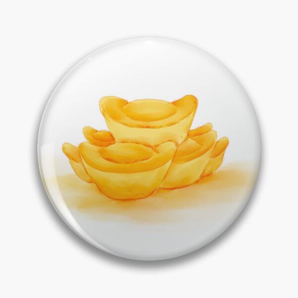 Item preview, Watercolor Illustration of a bunch of gold ingots gleaming | 金元宝 designed and sold by iswenyi.