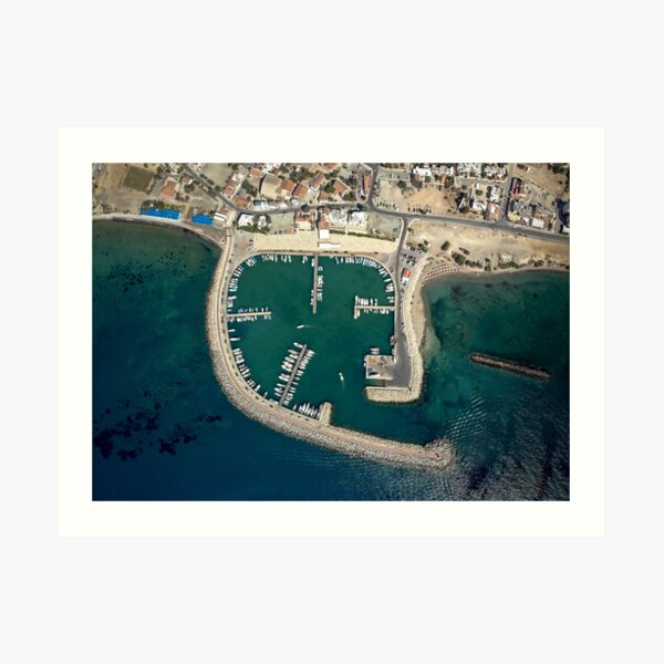 Birds eye view of Zygi Marina Art Print