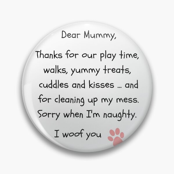Item preview, Cute note from puppy dog to Dog Mummy! designed and sold by JellyBeenzz.