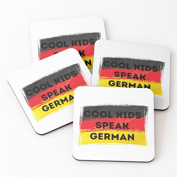 Item preview, COOL KIDS SPEAK GERMAN Language Quote Flag designed and sold by a-little-ink.